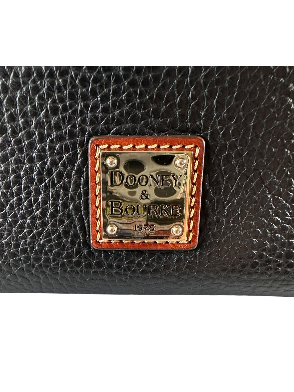 Dooney & Bourke Black Pebble Grain Leather Crossbody Bag Purse Vintage - Picture 2 of 16